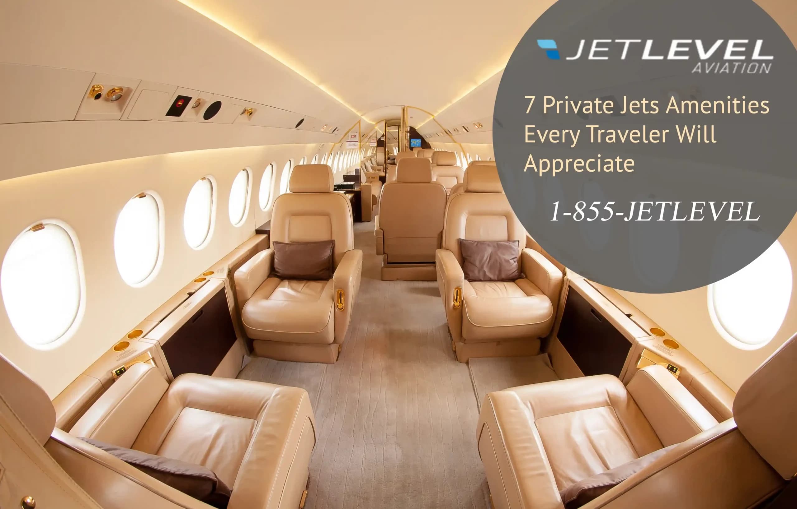 Amaneties Of Private Jet Scaled